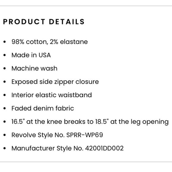 REVOLVE Jeans SPRWMN LA NEW Denim Flare Leggings Francoise Blue Size Small 26 - Picture 14 of 16